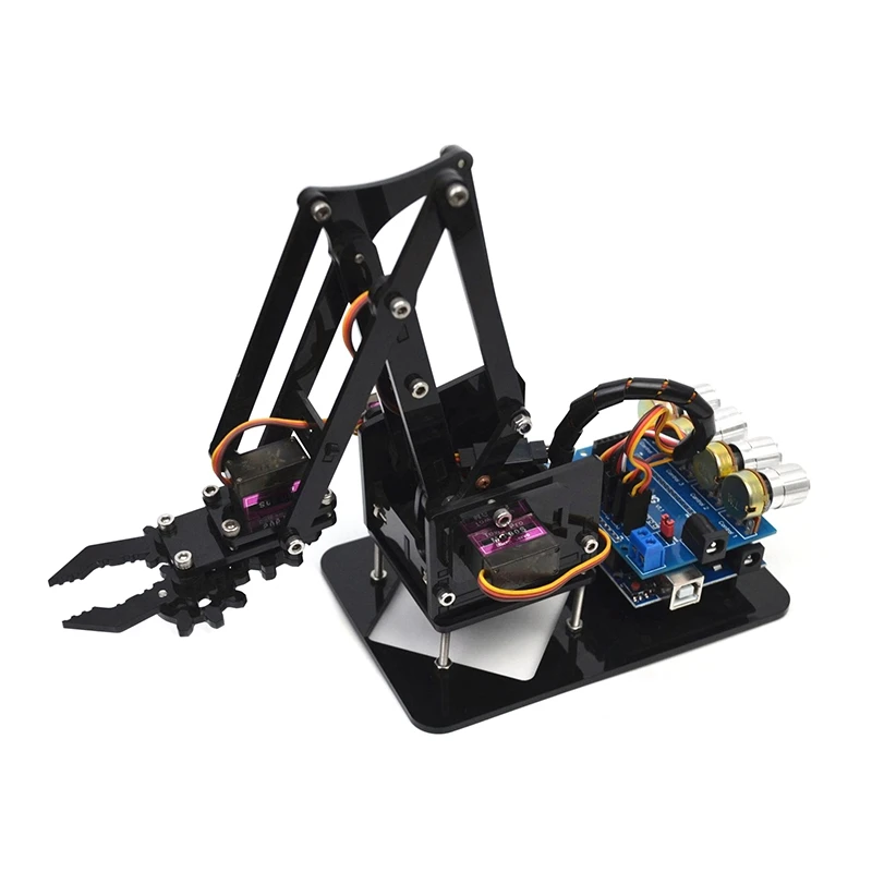 Хит! Diy акриловый робот-манипулятор для Arduino Kit 4Dof Toys механический захват