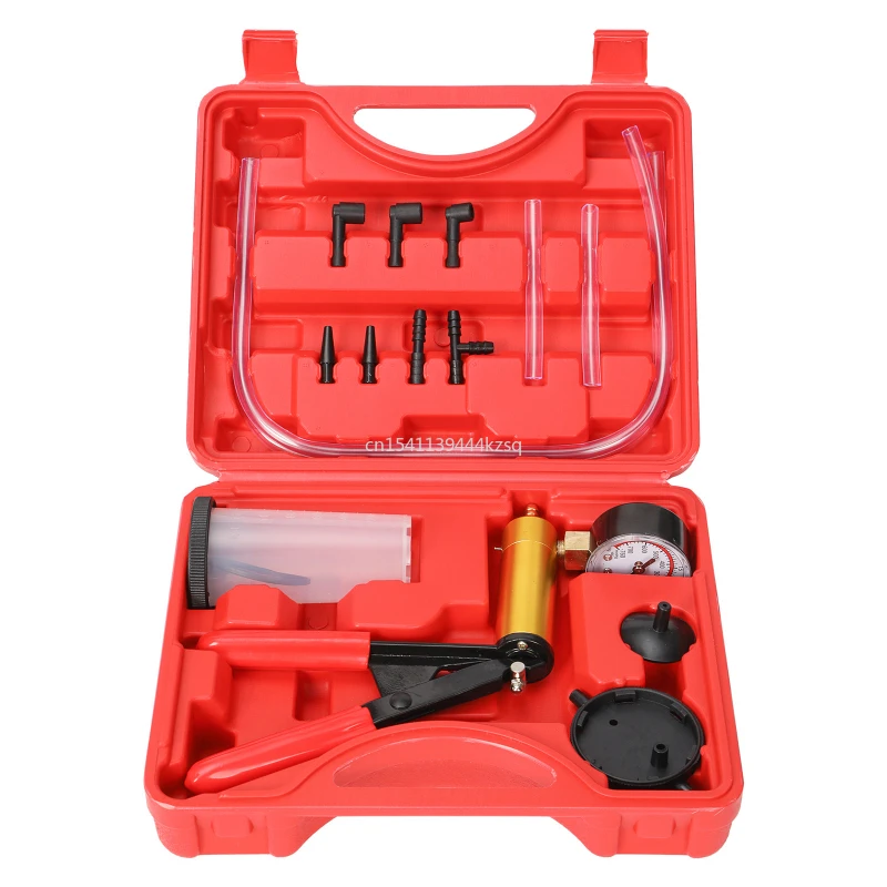 

Hand Held Car DIY Brake Fluid Bleeder Tools Vacuum Pistol Pump Tester Kit Aluminum Pump Vacuum Gauge