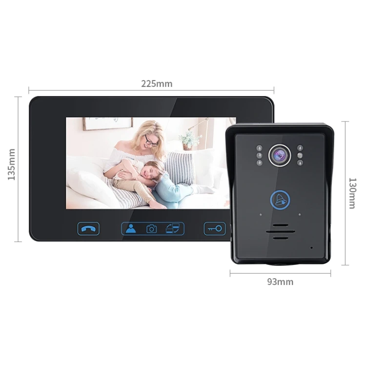 

China Wholesale 1.3 Million Pixels 7 inch Display 16 polyphonic ringtones Smart WiFi Ring Video Intercom Doorbell for Home