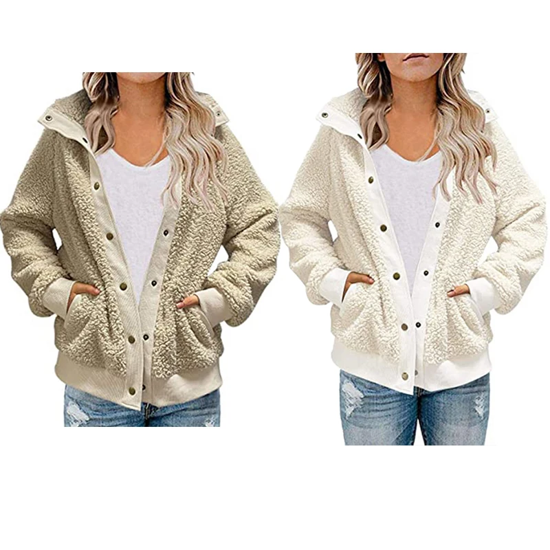 

Шерстяное пальто, новинка, Кардиган с длинным рукавом, Женское пальто, осенне-зимнее Свободное пальто, женские однотонные белые топы