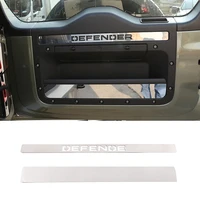 stainless steel car trunk tailgate inner door panel decorative sequins for land rover defender 110 2020 21 interior accessories