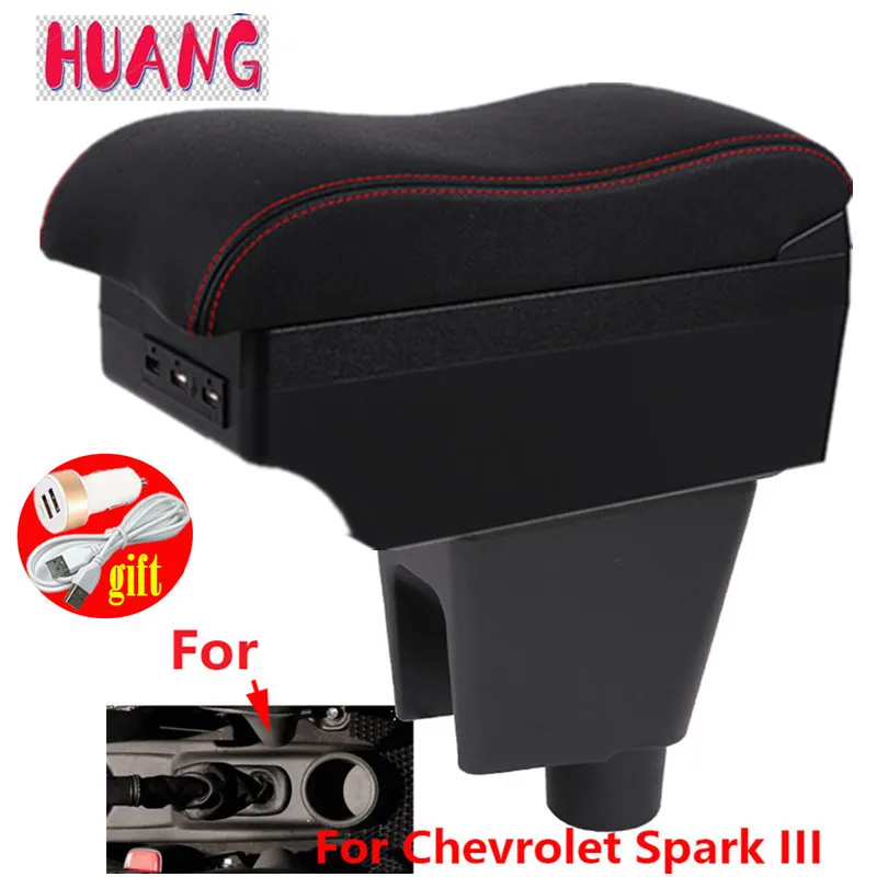 Подлокотник для Chevrolet Spark III 2010-2014 Daewoo Matiz черный кожаный центр Новый ящик хранения