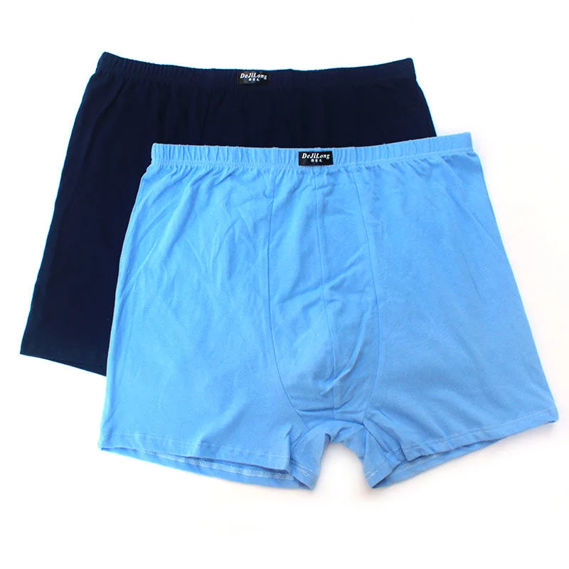 6pcs/Lot 6XL 5XL High waist 100%Cotton Underpants Men'S Boxers Underwear Men LooseFour Shorts Boxers Shorts Breathable Solid