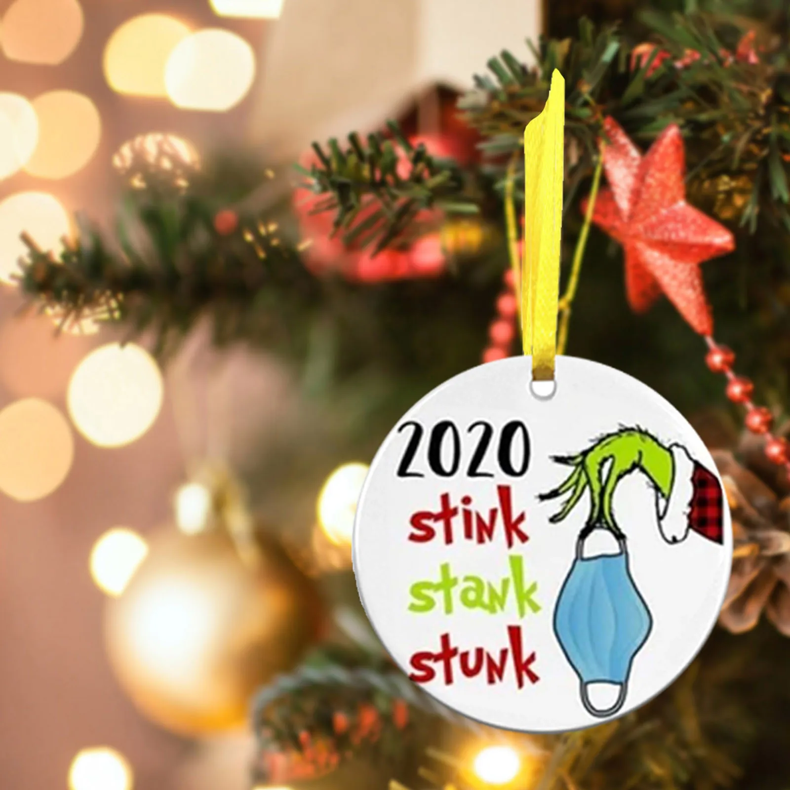 Персонализировать в форме украшения Висячие для рождественской орнамент с елкой