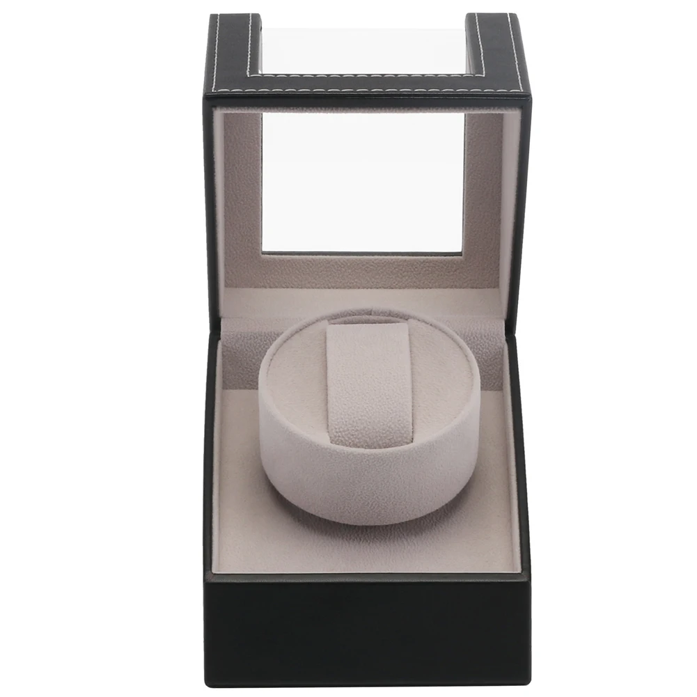

Motor Shaker Luxury Watch Winder Automatic Mechanical Transparent Cover Holder Wristwatch Rotation US Plug Display Box Jewelry