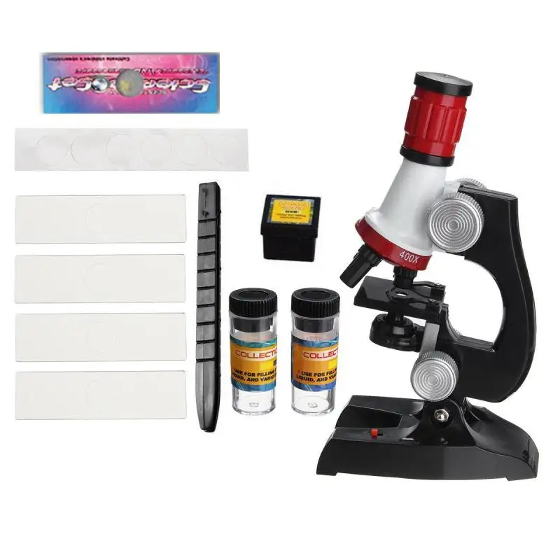 Dreamburgh Mini 100X 400X 1200X Children Microscope Set 12Pc