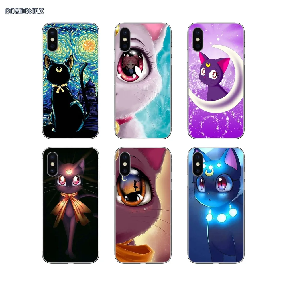 Для huawei P Smart 2019 G7 G8 P7 P8 P10 Plus P20 P30 Pro P9 Lite Mini 2017 Sailor Moon Lune Cat мультяшный силиконовый