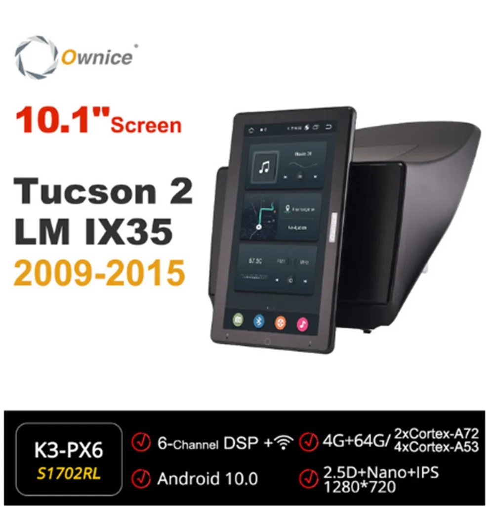 

Автомагнитола Ownice, 720P, Android 10,0, для Hyundai Tucson 2 LM IX35 2009-2015, Автомобильное видео, автомобильное мультимедийное устройство, вращающееся на 10,1 дюйм...