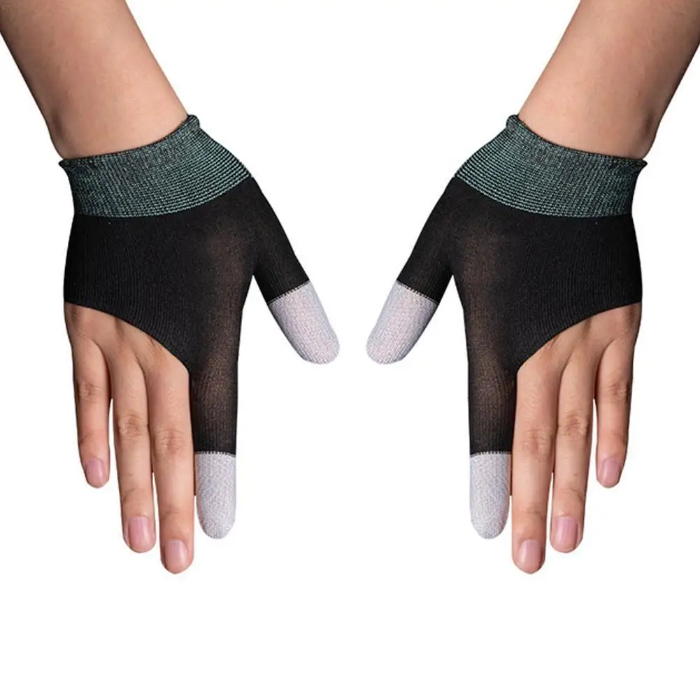 

Перчатки для игрового контроллера 2 шт., дышащие Нескользящие митенки для экрана, для геймеров, для мобильных игр, с защитой от пота