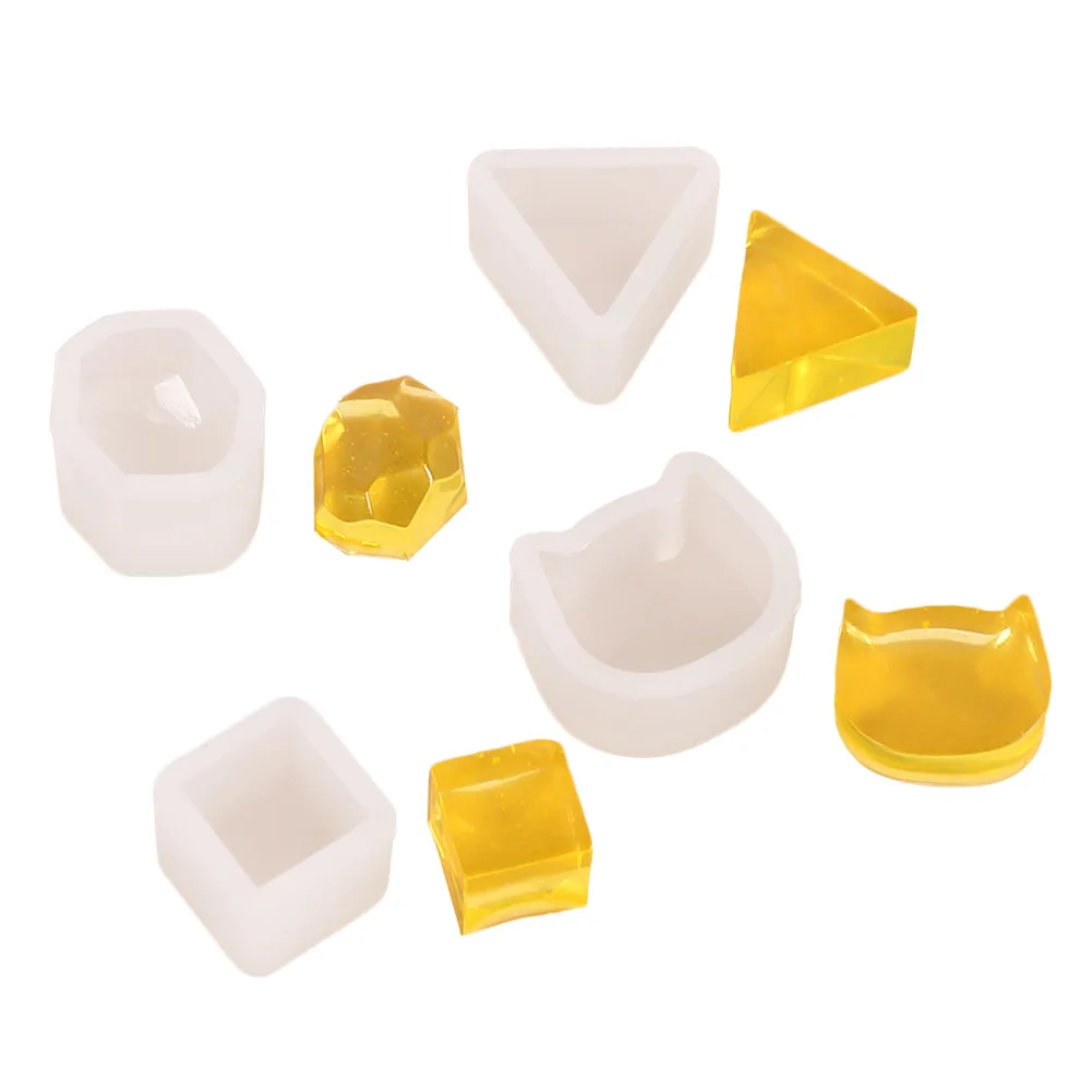

4pcs Tiny Silicone Jewelry Earring Necklace Pendant Mold Casting Mould for Fondant Mold Baking Chocolate Cupcake
