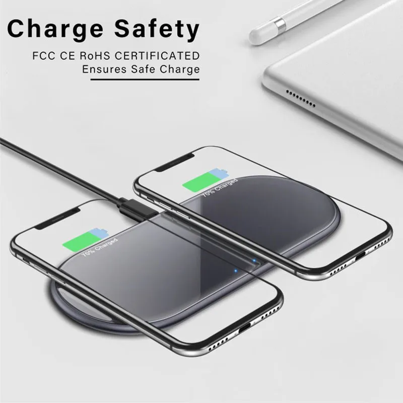 Беспроводное зарядное устройство 15 Вт Qi для IPhone 11/Pro Max X XS MAX XR 8 Samsung Note 10|Зарядные