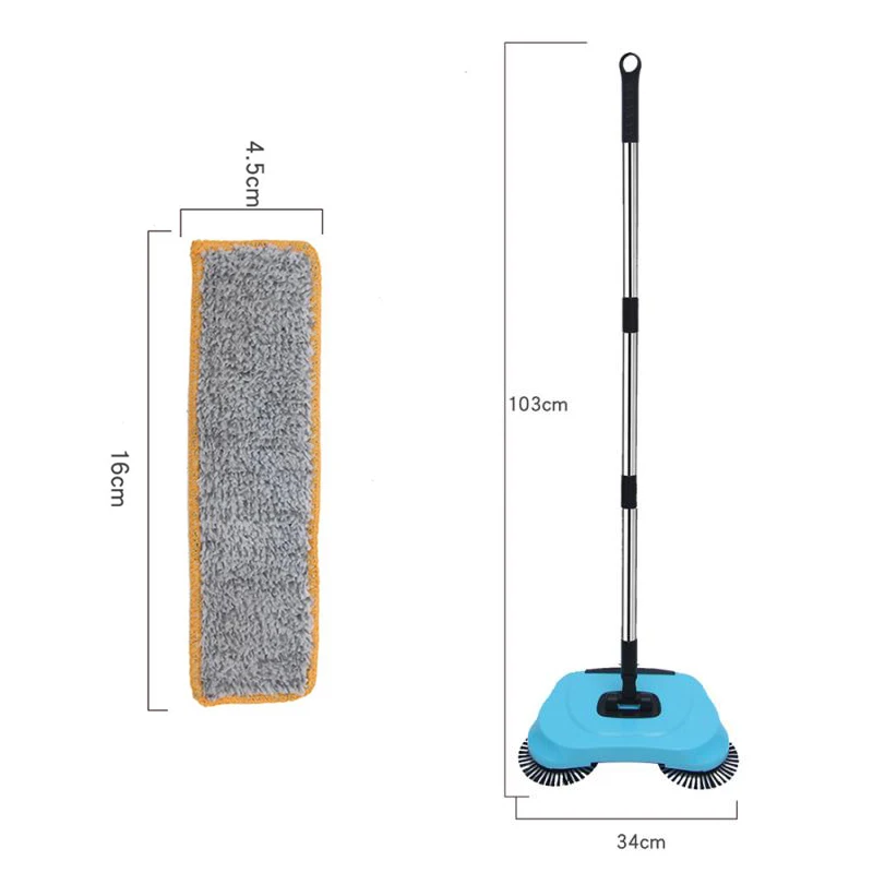 

Stainless Steel Sweeping Machine Hand Push Type Magic Broom Removal Floor Carpet Dust Vacuum Cleaner Household Cleaning Tool