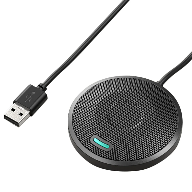 

USB 2.0 Microphone 360° Pickup Voice Call USB Omnidirectional Microphone Video Conference Microphone for Laptop Desktop