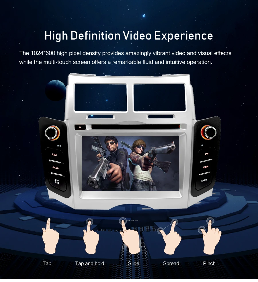 Ips Android 9,0 автомобильный dvd-плеер gps навигация Мультимедиа Стерео для Toyota Yaris 2005-2011 Авто Радио Аудио Bluetooth головное устройство