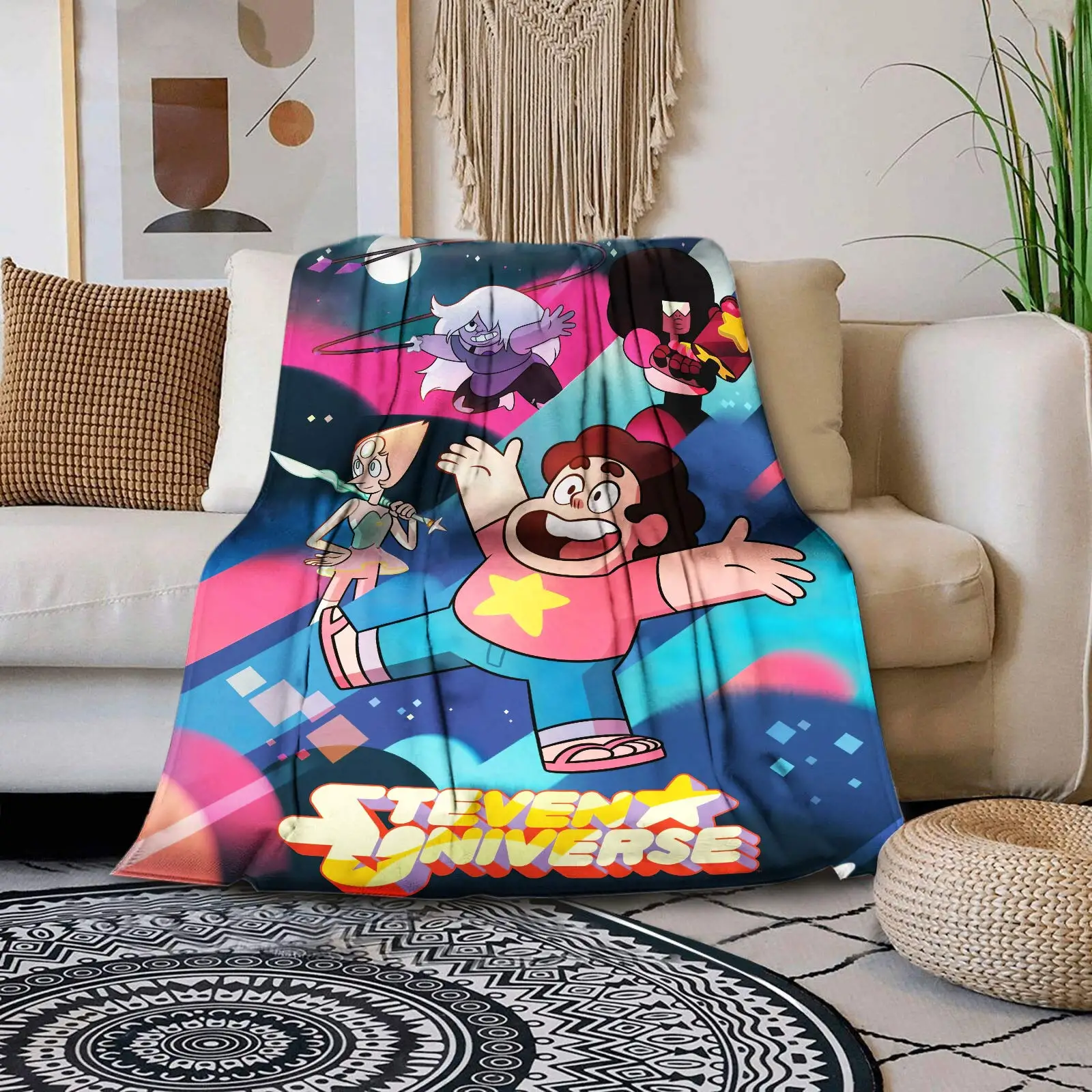 

Steven Universe Blanket Soft Warm Throw Blankets Microfiber Flannel Beach Blankets for Bed Couch Sofa Kids Adults Fleece Blanket