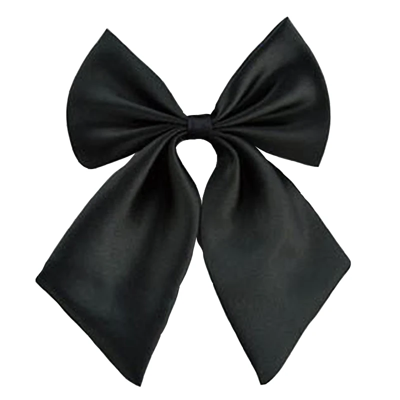 a01 Black 1 шт., Женский галстук, красный, черный, Бабочка, Женский Галстук-бабочка, для девушек, студентов, гостиницы, клерк, официантка, одежда для шеи, шелковые галстуки, QLYC0010 - Цвет: a01 Black