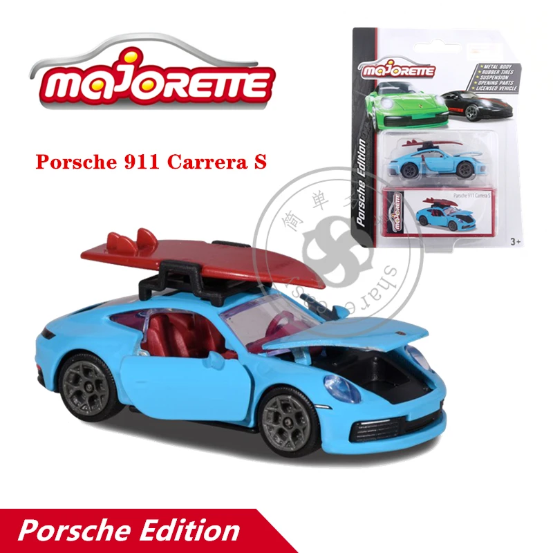 Литая игрушечная машинка Majorette 1/64 Porsche 911 992 Carrera S Coupe Lavaorange |