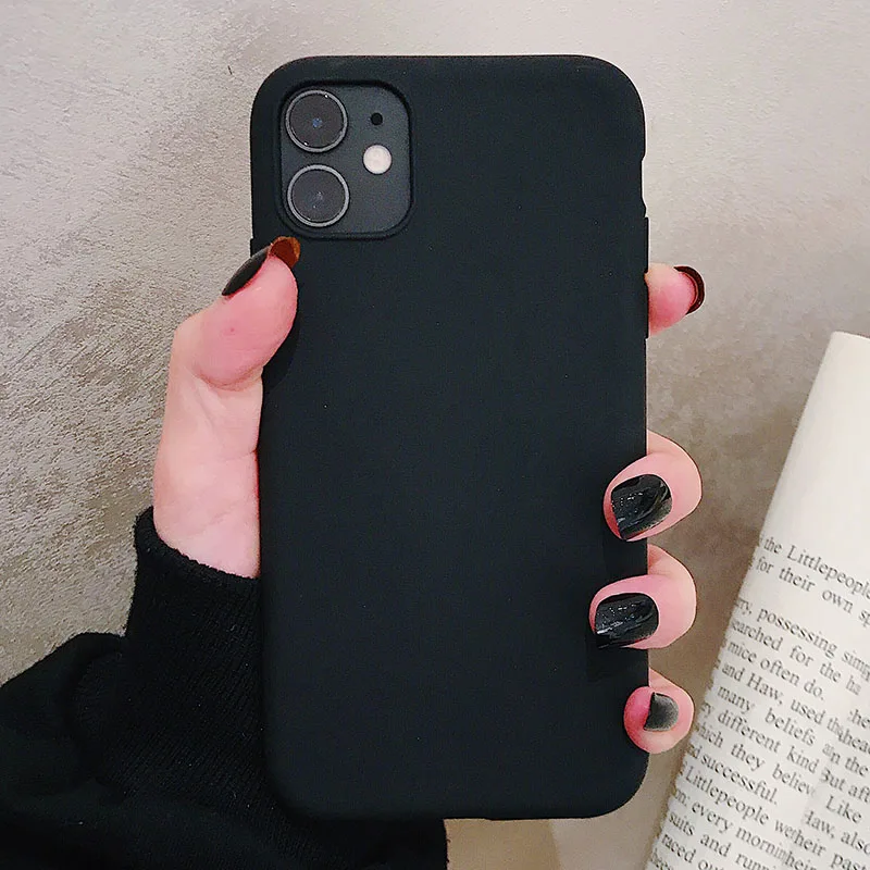 Мультфильм слон Дамбо чехол для телефона для iPhone 11 Pro XR X Xs Max 8 7 6 Plus 6S 5S SE матовый Силиконовый чехол s мягкая задняя крышка - Цвет: P0Black