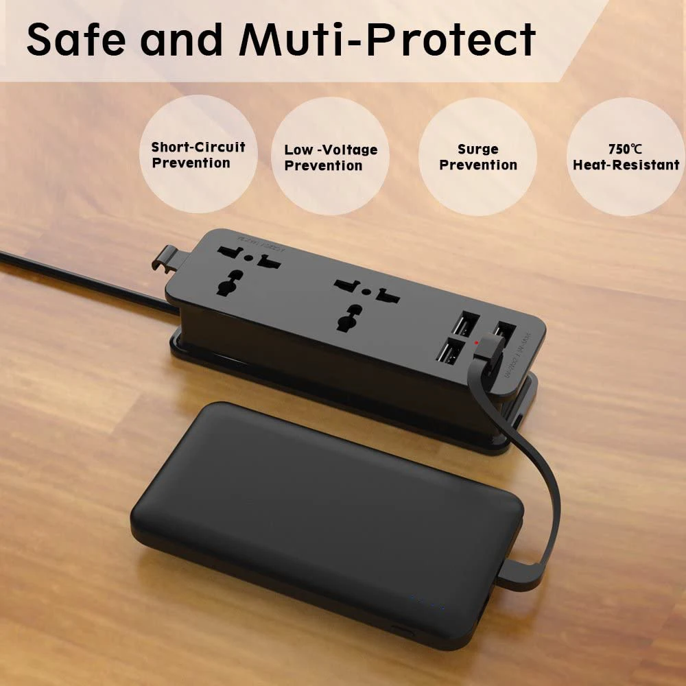 eu plug power strip with extension cable electrical sockets with 4 usb ports for home office mobile phones tablets free global shipping