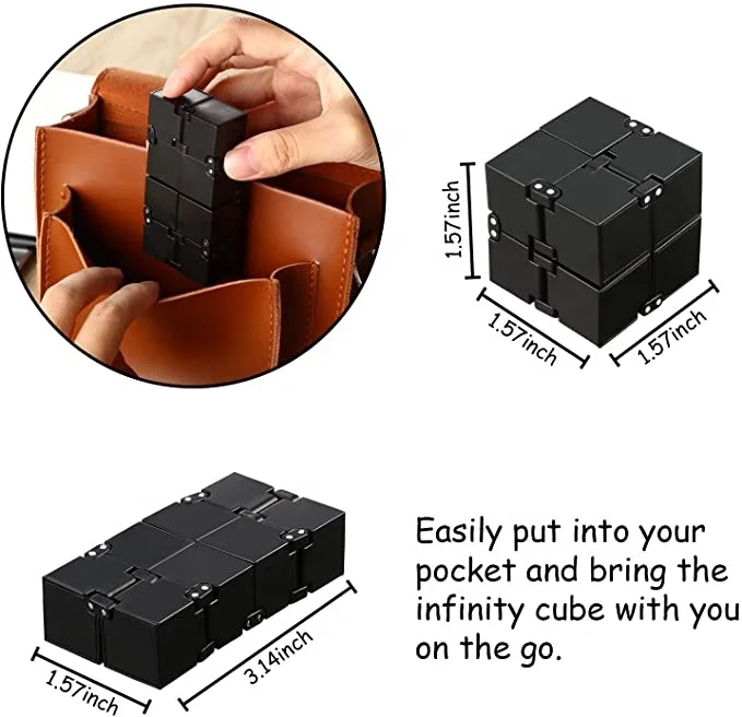 Купить Игрушка-фиджет Infinity Cube, сенсорный инструмент, игра EDC для детей и взрослых, крутой мини-гаджет, лучше всего для снятия стресса и тревоги