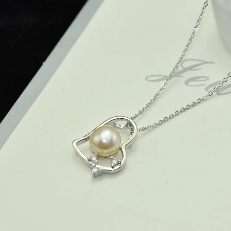 Ожерелье из серебра жемчуг бренда &quotZHBORUINI&quot пробы с натуральным пресноводным