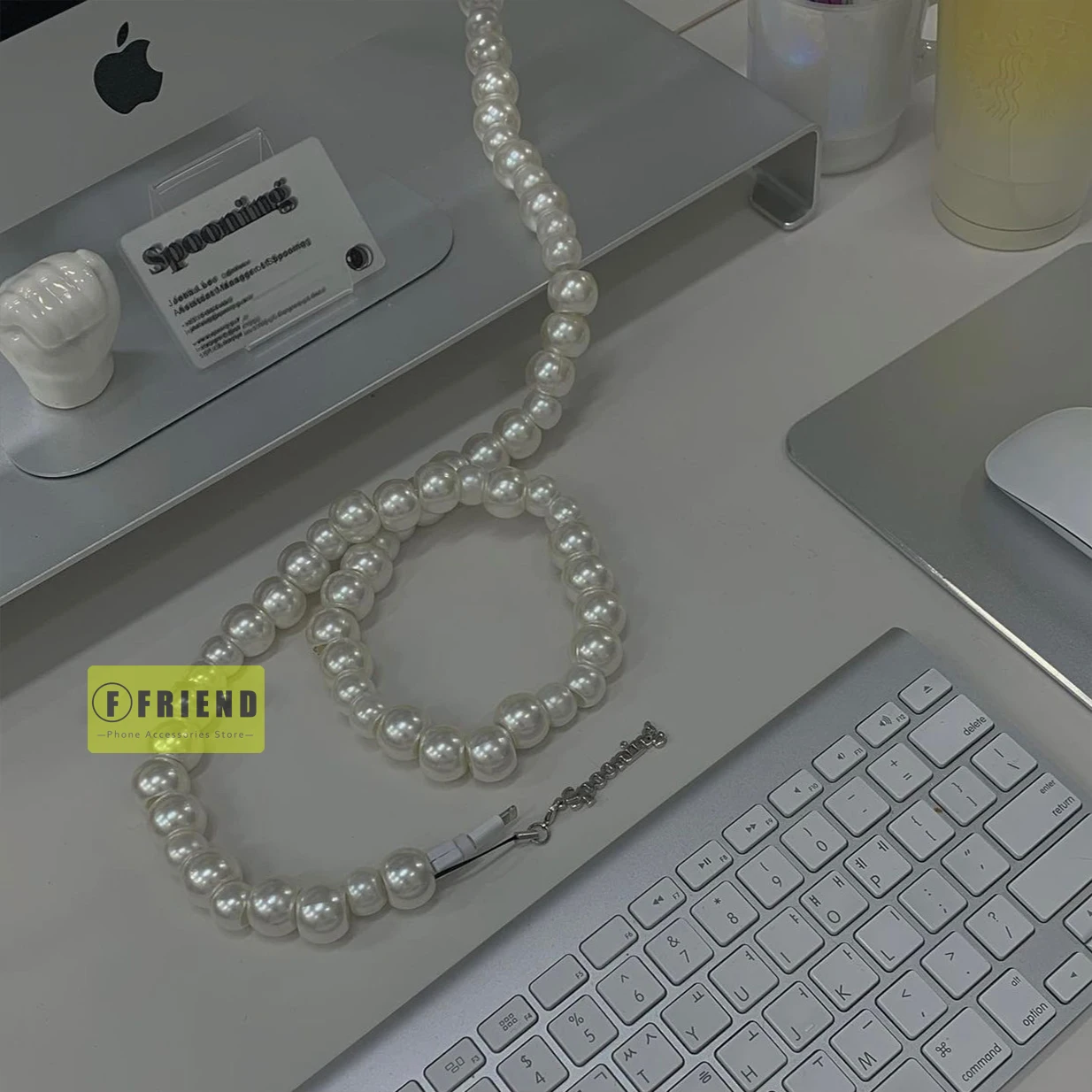 luxury minimalism pearl chain beads lightning iphone phone charging cable for iphone 11 12 pro max 7 8p xs xr phone data cable free global shipping