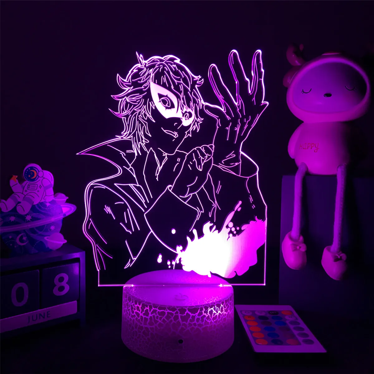 

Игровая 3D лампа Persona 5, светодиодный ночсветильник для геймеров, декор для спальни, светильник, подарок на день рождения, гаджет, комнатная на...