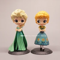 hasbro action figure q version of the ice and snow puppet romance new anna elsa princess solid model decoration girl toy
