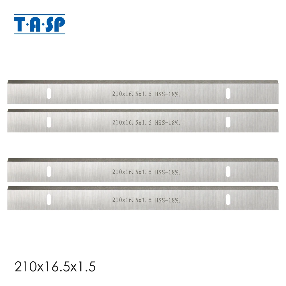 

TASP 2 Pairs 8" 210mm HSS Thickness Wood Planer Blades 210 x 16.5 x 1.5 mm Knife for Einhell TH-SP 204 TC-SP 204 ERBAUER 052