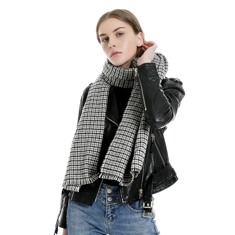 FS элегантный Хаундстут бренд платок эхарпе Femme для женщин хиджаб шаль Высокое