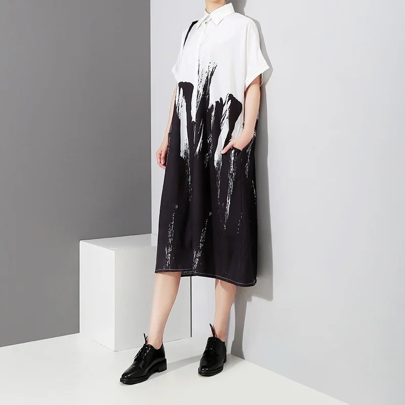 

Women Clothes 2021 Summer Fashion Printed Shirt Dress
