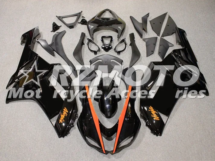 

Новый комплект обтекателей для цельного мотоцикла из АБС-пластика, подходит для kawasaki Ninja ZX-6R 636 ZX6R 2007 2008 07 08, комплект кузова черного и оранжев...