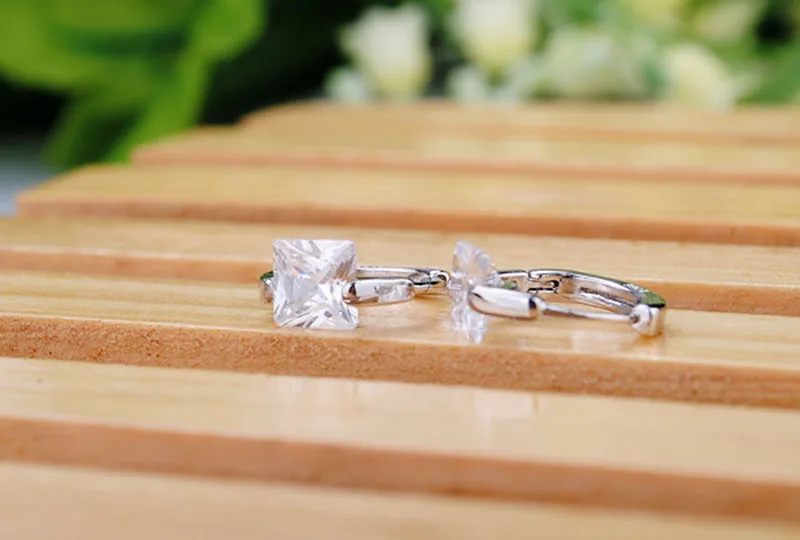 Серьги-клипсы с аметистом женские изящное Ювелирное Украшение из стерлингового