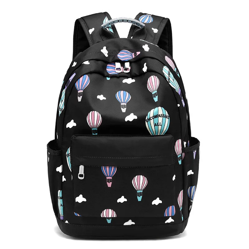 

2021 new design for student schoolbag female creative print animal color backpack wear-resistant Oxford cloth backpack