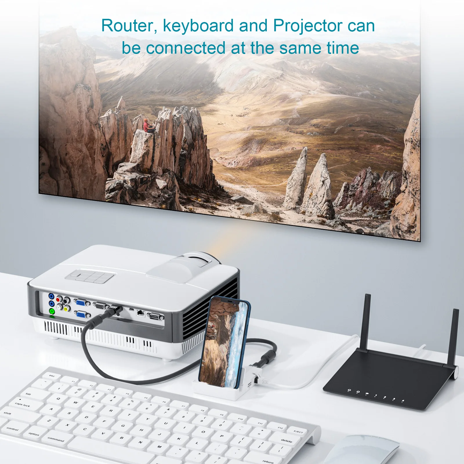 Подсветка для OTG кардридера док-станции адаптер USB Rj45 Ethernet разъем HDMI-совместимый 4K
