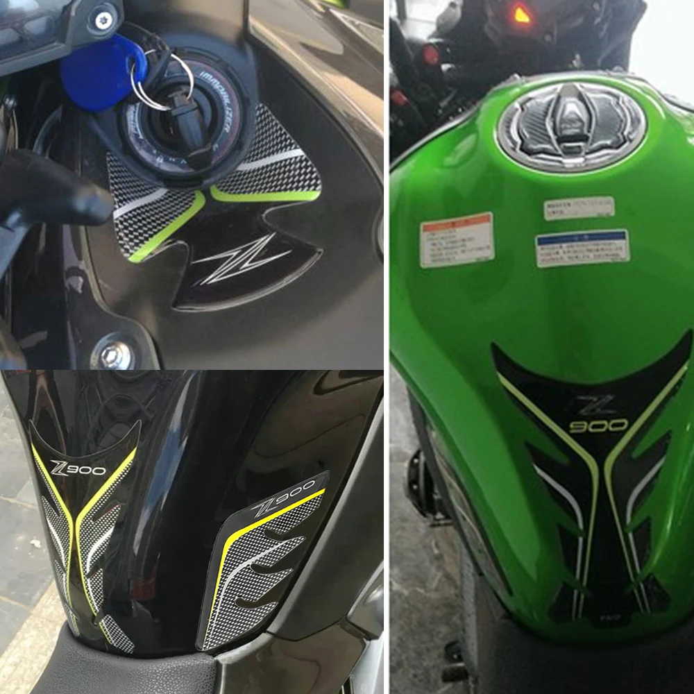 Аксессуары для мотоциклов 3D настоящий бак Pad Gas для Kawasaki Z900 Z 900 17 ручка топливная наклейка мото наклейка эмблема протектор