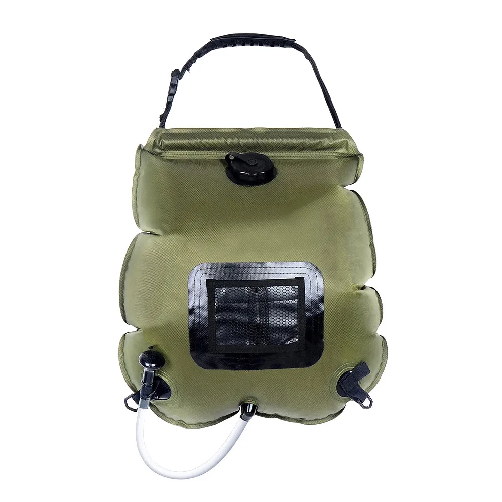 

Water Bags For Outdoor Camping Hiking Solar Shower Bag 20L Heating Camping Shower Bag Hose Switchable Shower Head Dropship 2019