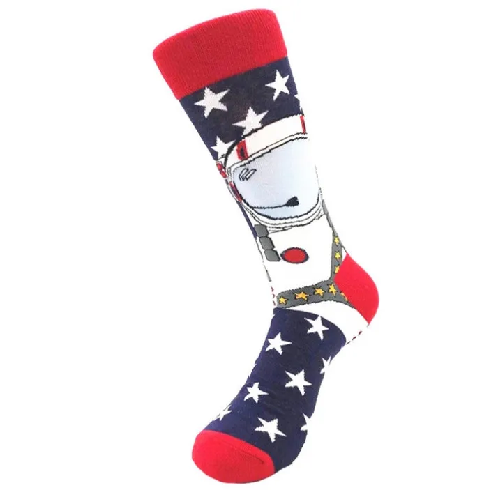 Женские Мужские носки с забавным рисунком Гольфы рисунками из мультфильмов