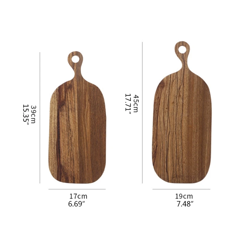 

Solid Wood Chopping Cutting Board Tray with Hanging Ring Creative Shaped Plate