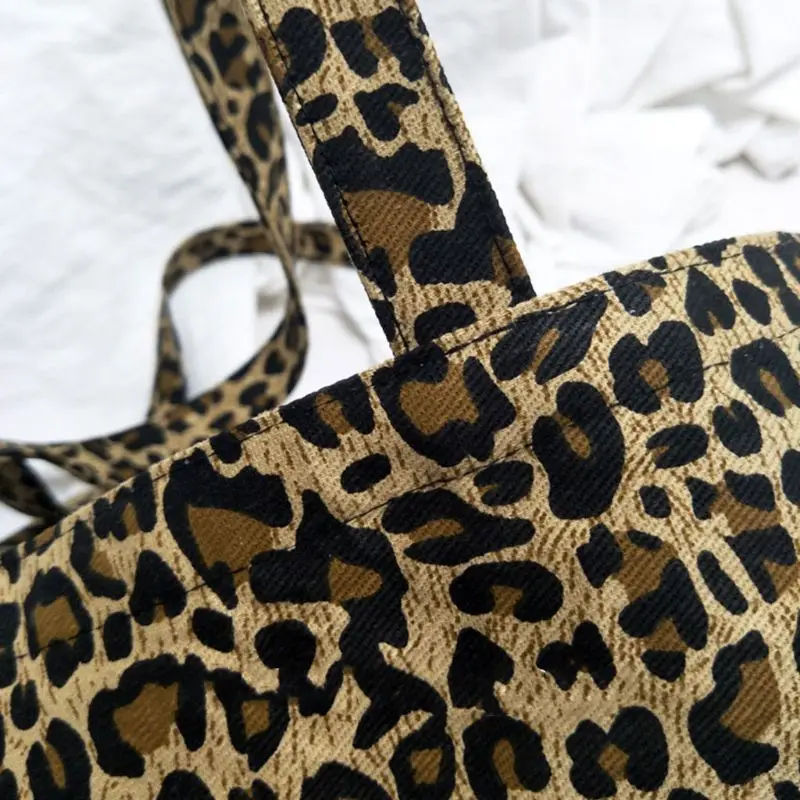 

Women Canvas Shoulder Bag Messenger Girls Leopard Print Hobo Purse Satchel Tote Handbag