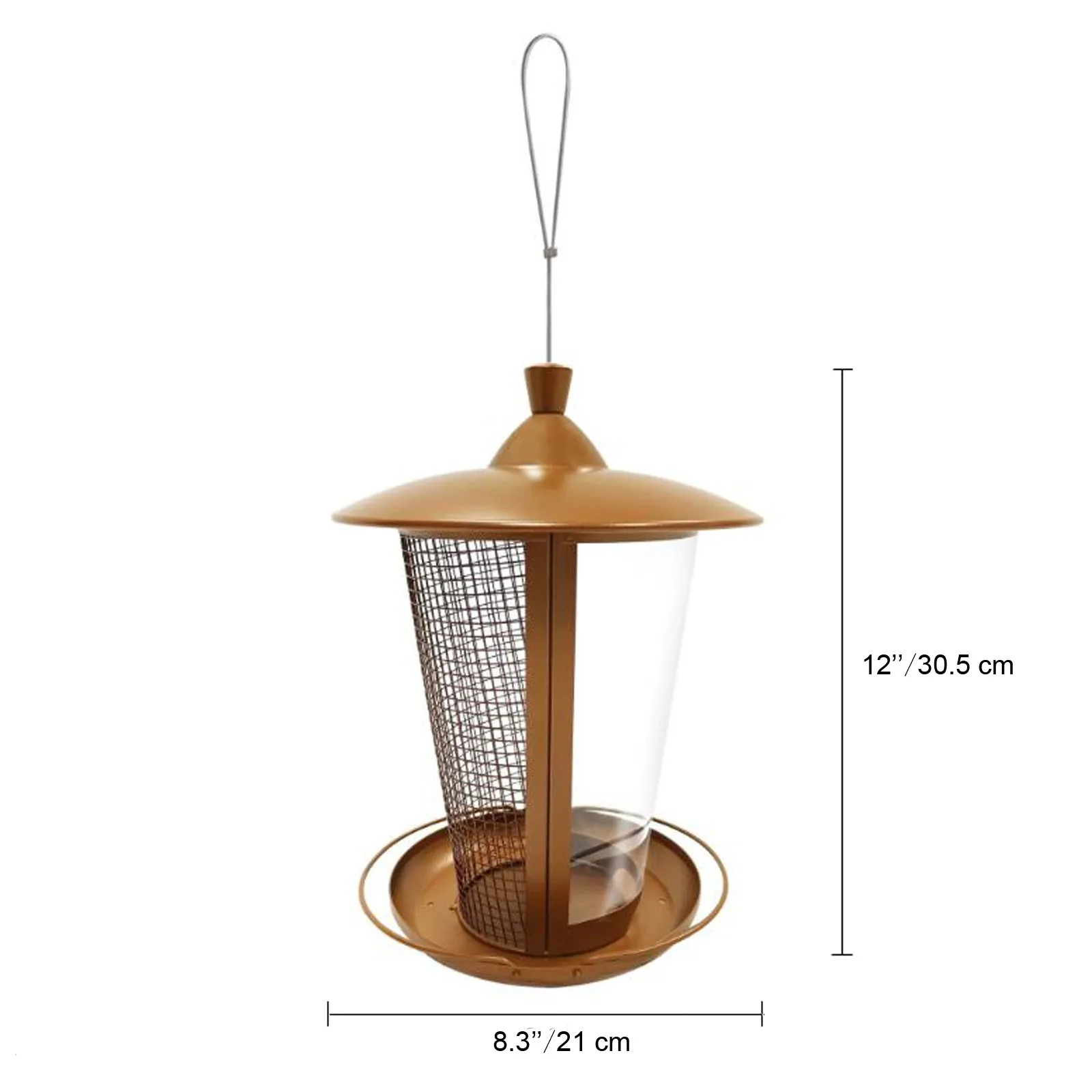 

Wild Bird Feeder 2 in 1 Glass Tube And Metal Hanger For Garden Yard Outdoor Clear Glass Bird Feeder Table Hanging Suction Feeder
