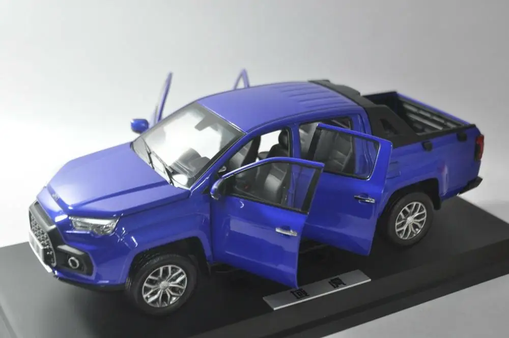 1:18 литая модель для JMC Yuhu 7 2018 синий пикап игрушечный автомобиль из сплава