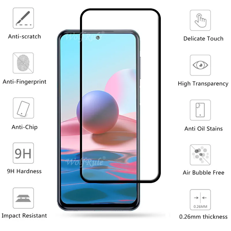 4 in 1 for xiaomi redmi note 10 glass for redmi note 10 tempered glass hd 9h screen protector for note 8 t 9 pro 10 lens glass free global shipping