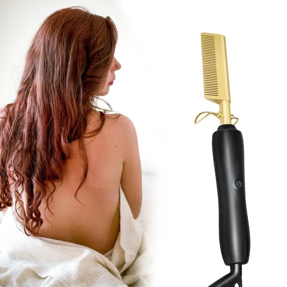 

Multifunctional Electric Hair Comb Hair Straightener Hair Brush Curler Comb Straightening Hot Heating Comb Hair Straight Styler
