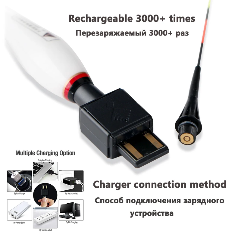 Умный светодиодный поплавок для рыбалки Высокочувствительный с сигнализацией