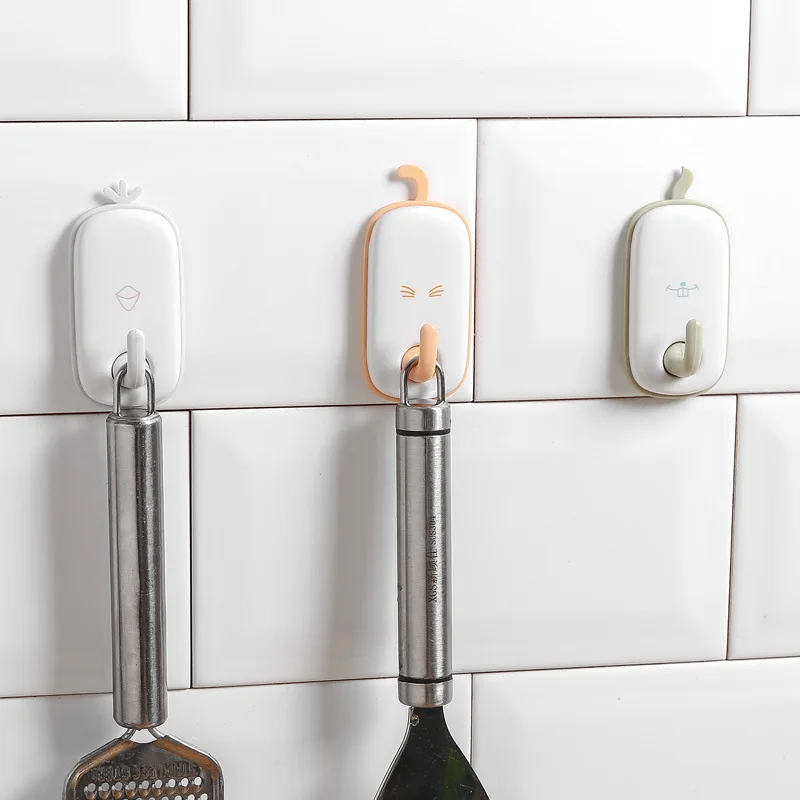 6pcs Hook Key Holder Wall Home Cartoon Animal Tail Sucker Multifunction Strong No Trace Decoration | Дом и сад