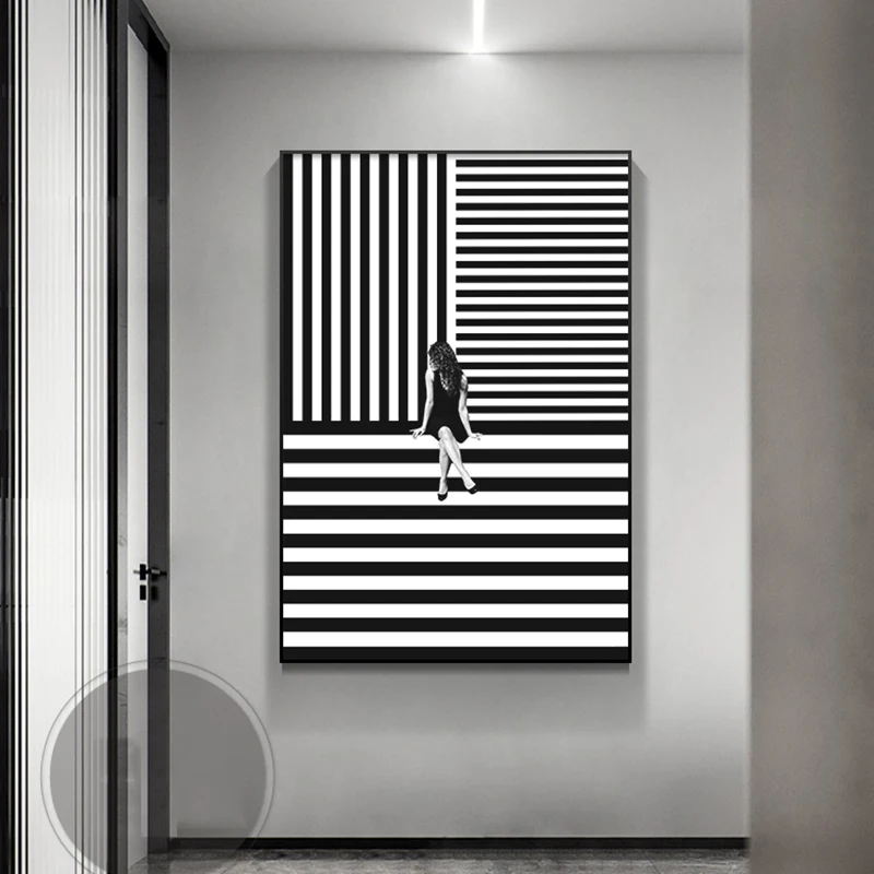 Абстрактные линии постеры на холсте SELFLESSLY ART