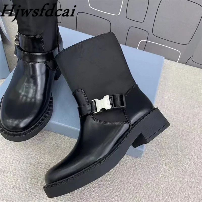 

Женские ботинки Hjwsfdcai из натуральной кожи, ботинки мартинсы, женские ботильоны, мотоциклетные ботинки, женская осенне-зимняя обувь в стиле п...