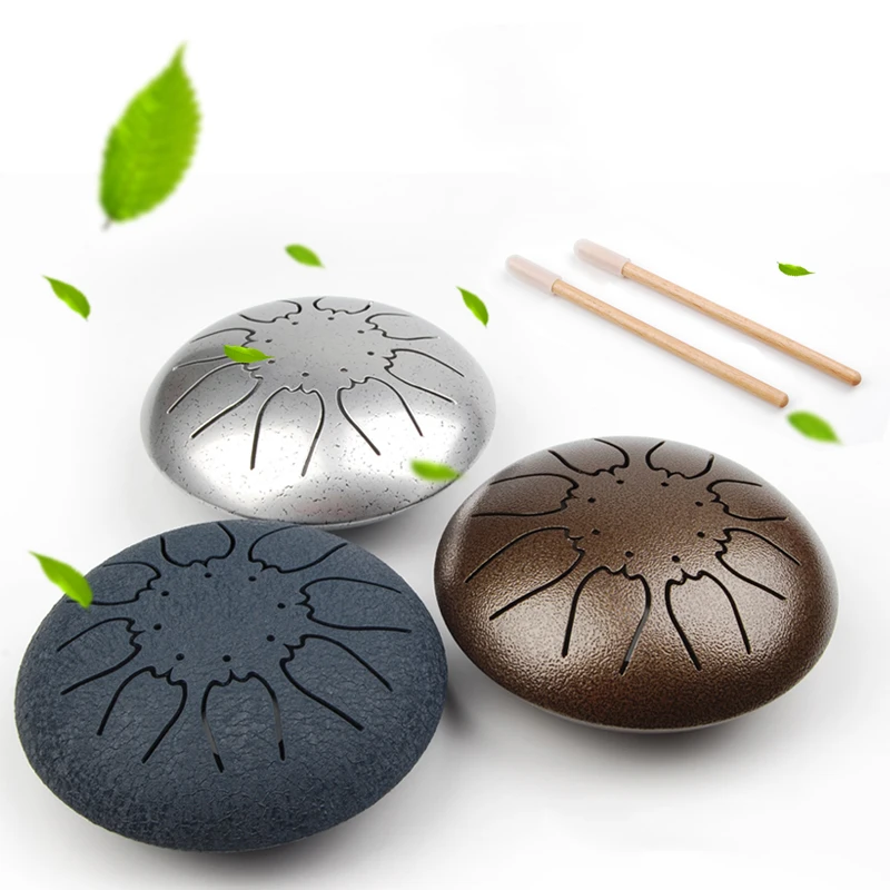 Mini HANDPAN 6.5-дюймовый стальной барабан C Ключевой для детей Просветление начинающих