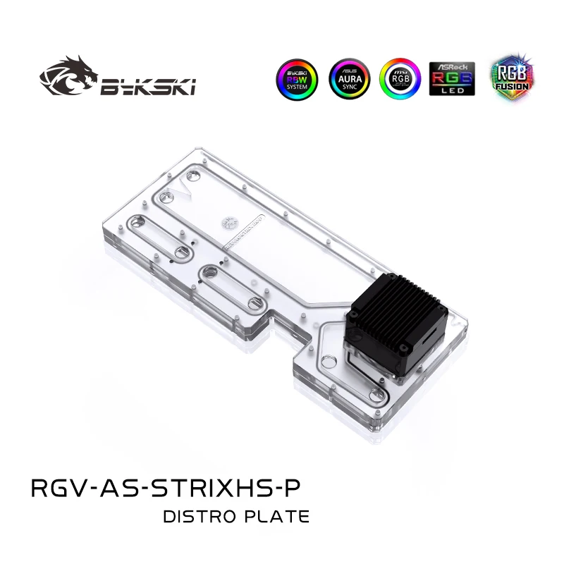 Online BYKSKI Acryl Bord Wasser Kanal Lösung Verwenden Für ASUS ROG Strix Helio Computer Fall Für CPU Und GPU Block Kühlung/RGB Licht